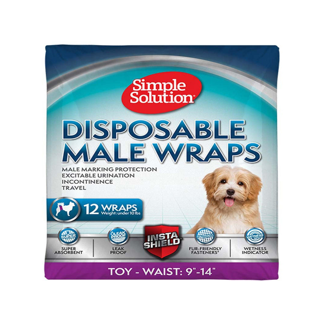 Simple Solution Disposable Male Wraps White 1ea/XS, 12 pk