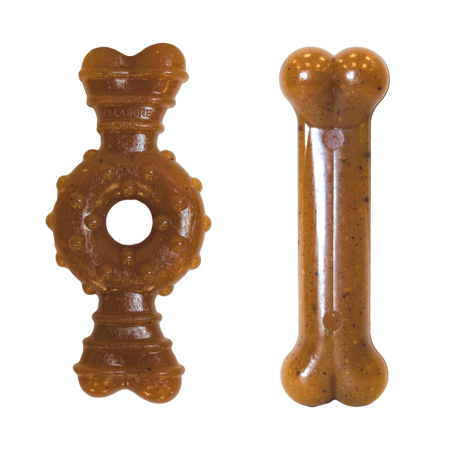 Nylabone Just for Puppies Teething Chew Ring Bone Ring Bone Twin Pack Chicken 1ea/Medium/Wolf - Up To 35 lb
