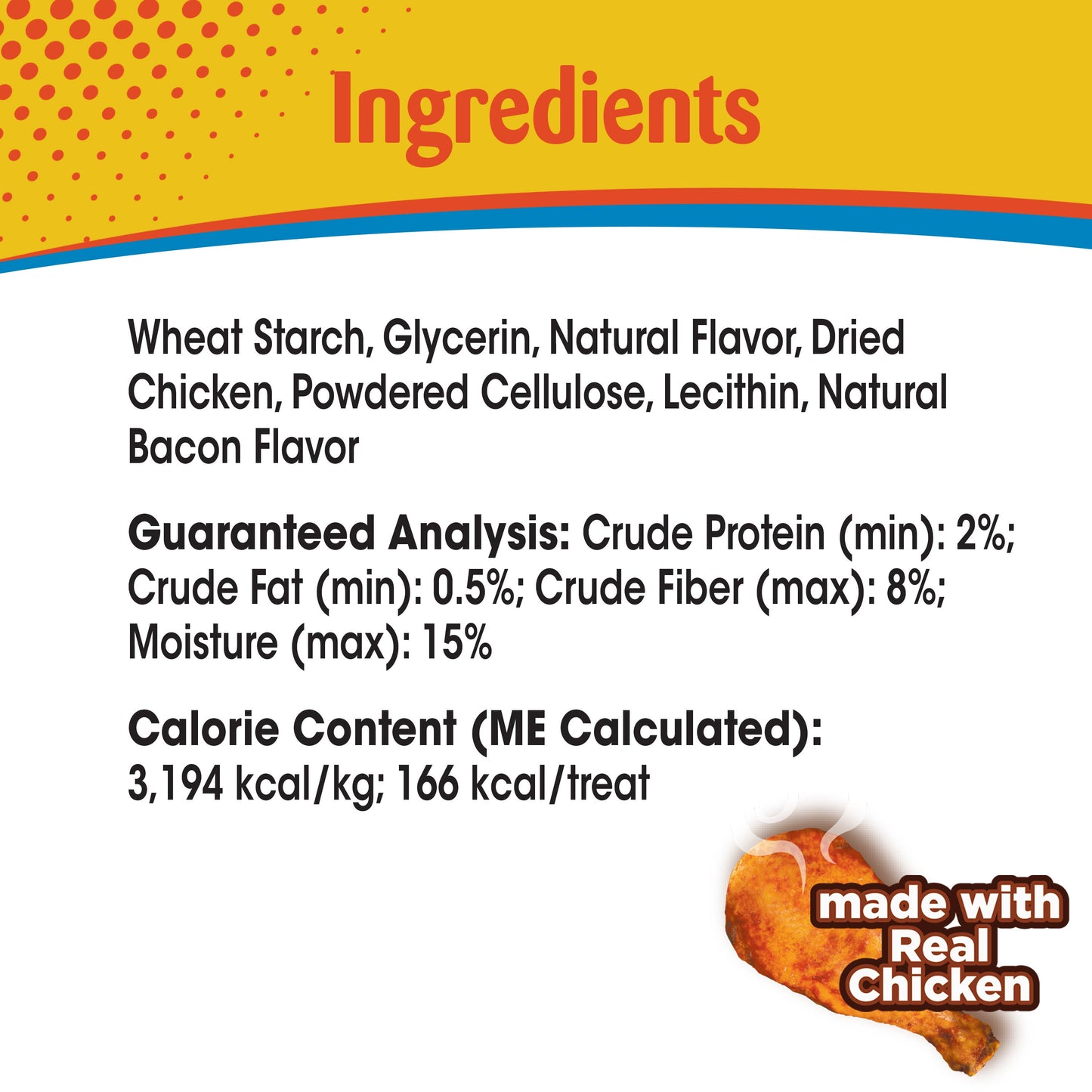 Nylabone Natural Nubz Chicken Dog Treats Chicken, Large 30 Lbs. 12 ct