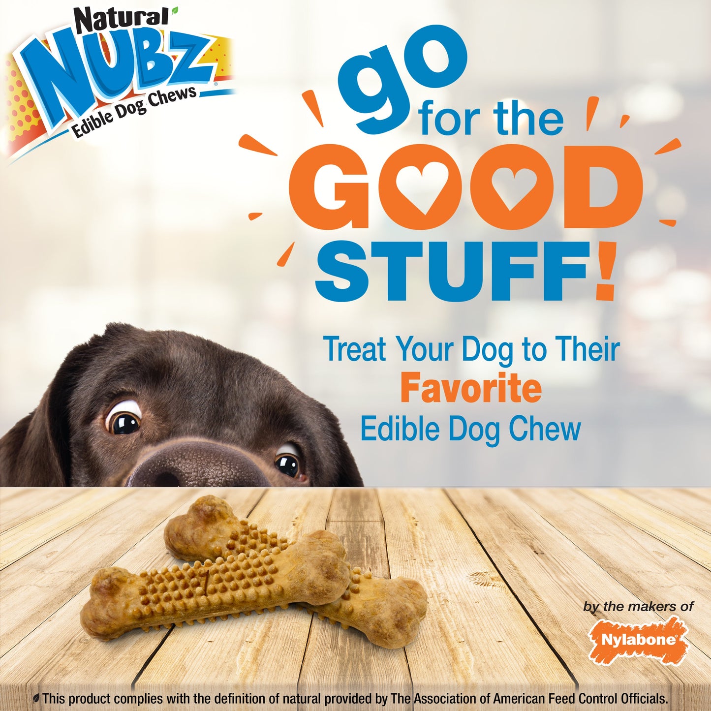 Nylabone Natural Nubz Chicken Dog Treats Chicken, Large 30 Lbs. 12 ct