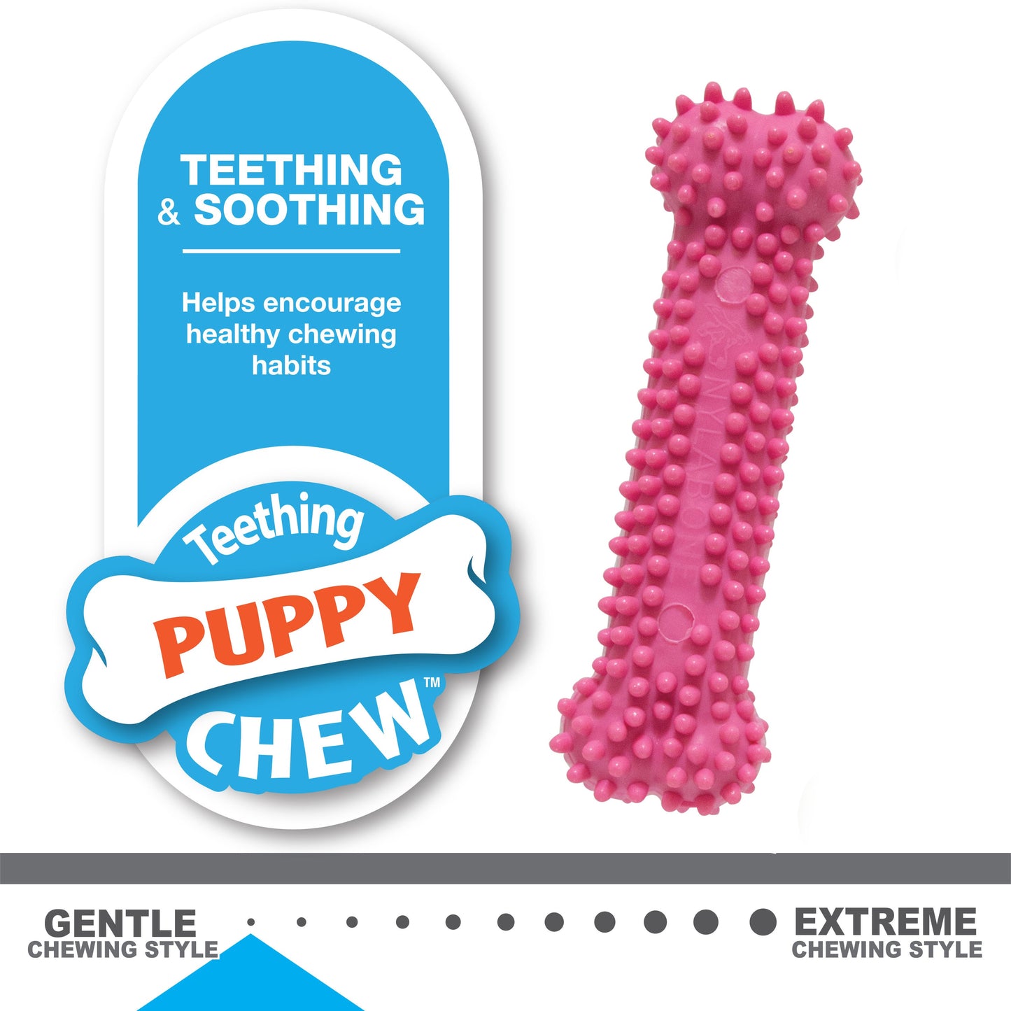 Nylabone Puppy Chew Variety Toy Treat Triple Pack Chicken Lamb Starter Kit, SMall/Regular Up To 25 Ibs.