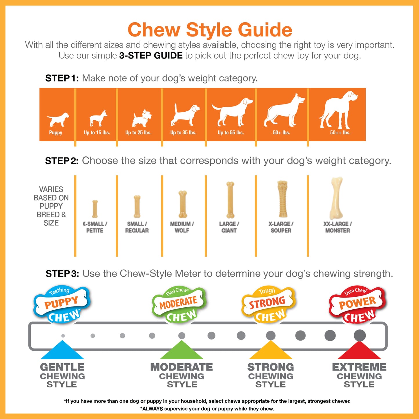 Nylabone Puppy Chew Variety Toy Treat Triple Pack 3 count, SMall/Regular Up To 25 Ibs.