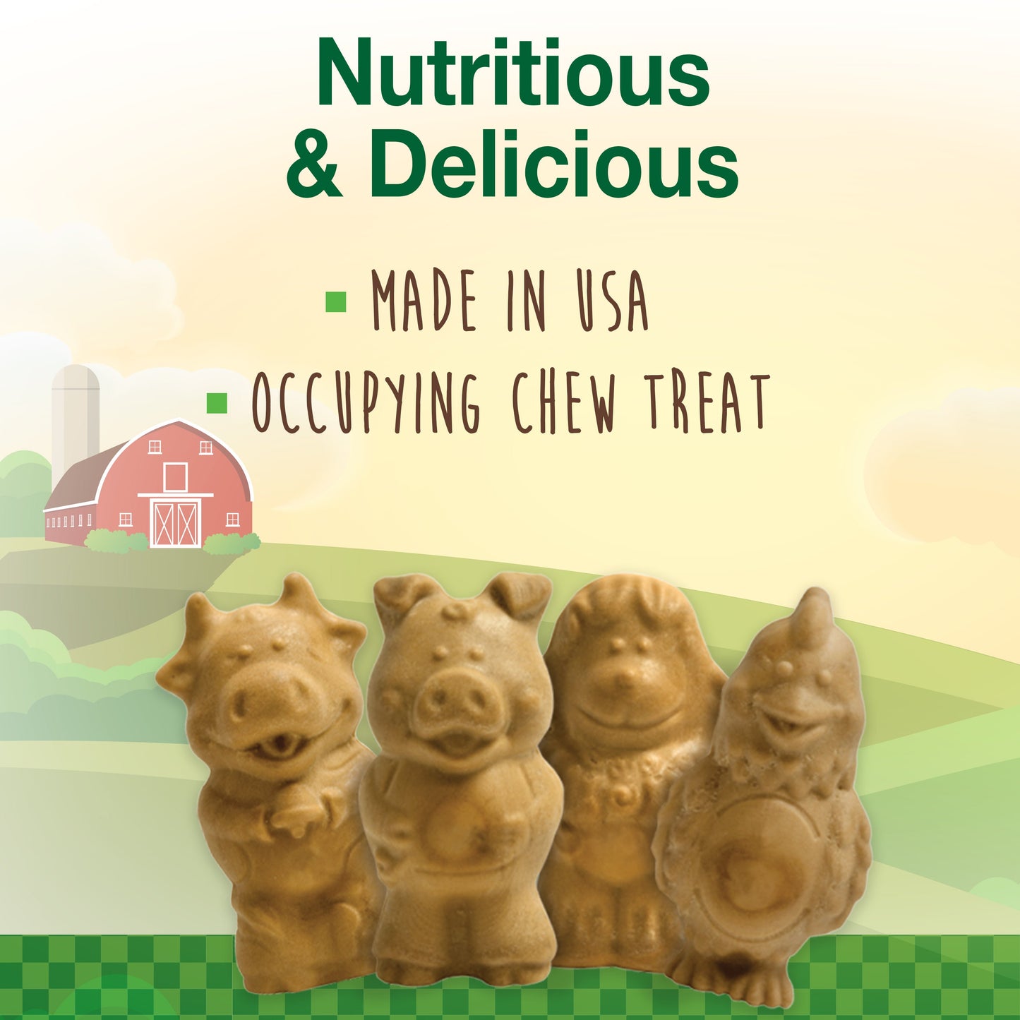 Nylabone Healthy Edibles Puppy AnimalShaped Lamb Apple Dog Chew Treats Lamb Apple, SMall/Regular Up To 25 Ibs. 4 ct