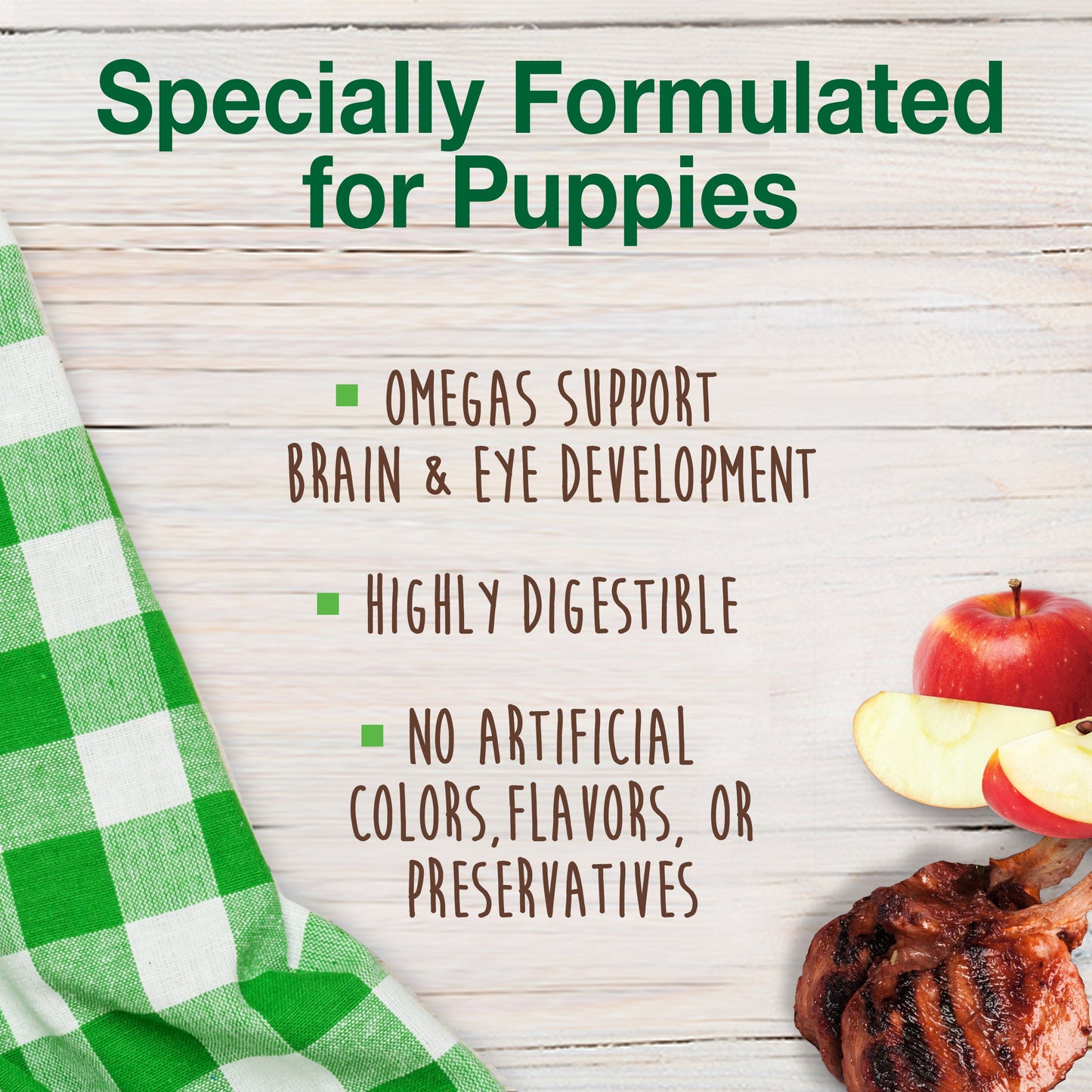 Nylabone Healthy Edibles Puppy AnimalShaped Lamb Apple Dog Chew Treats Lamb Apple, SMall/Regular Up To 25 Ibs. 4 ct