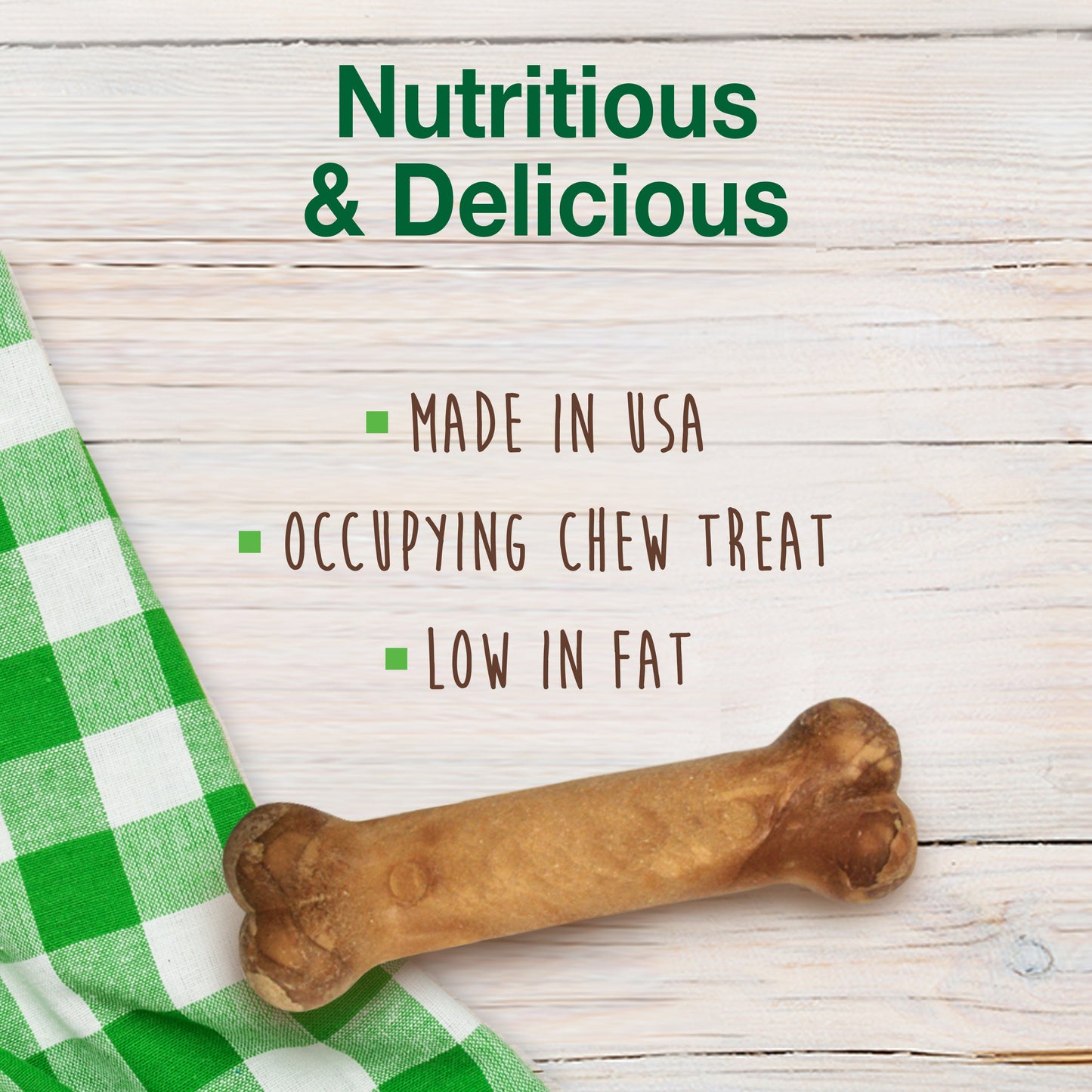 Nylabone Healthy Edibles AllNatural Long Lasting Bacon Chew Treats Bacon, Medium/Wolf Up To 35 Lbs. 7 ct