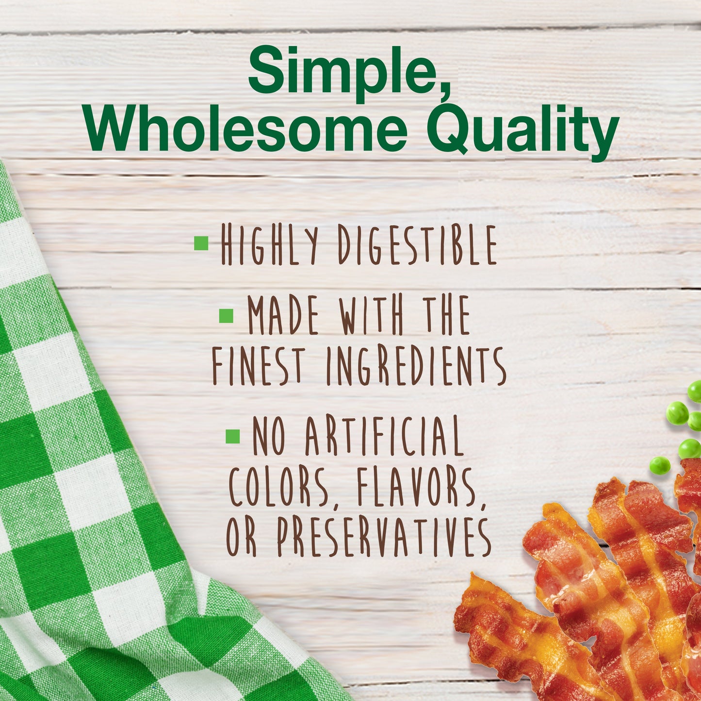 Nylabone Healthy Edibles AllNatural Long Lasting Bacon Chew Treats Bacon, Medium/Wolf Up To 35 Lbs. 7 ct