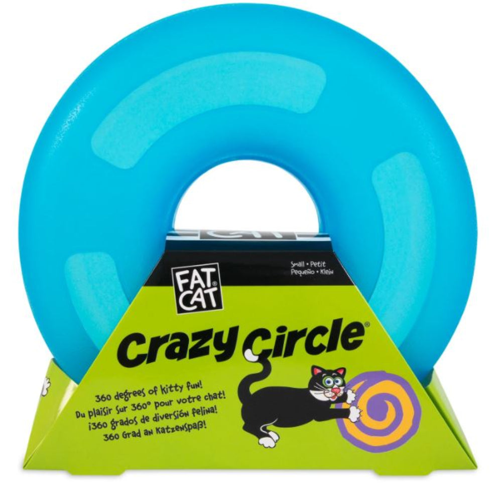 FAT CAT Crazy Circle Catnip Toy Blue 1ea/SM