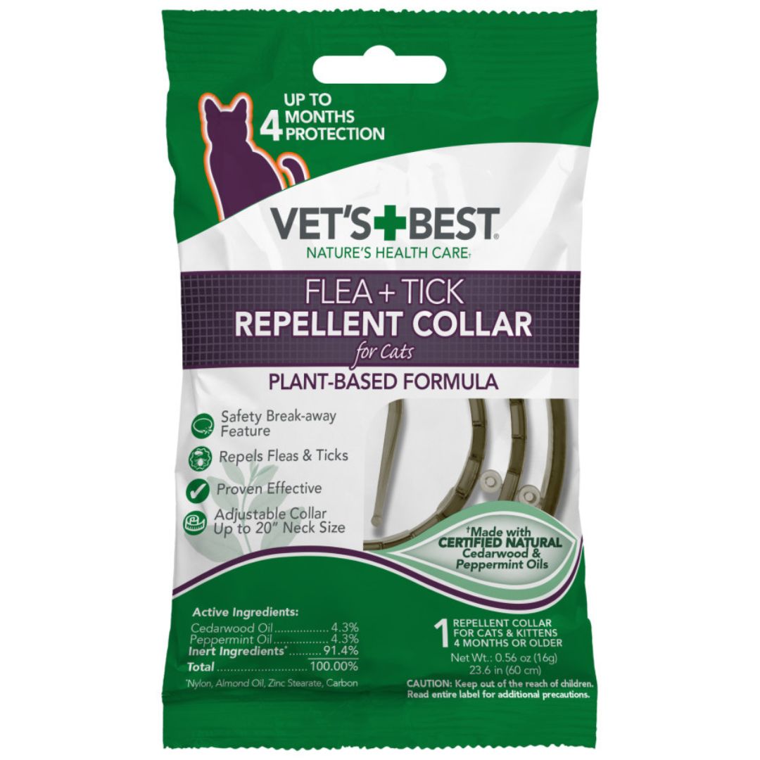 Vet's Best Flea Tick Repellent Collar for Cats Plant Based Formula 1ea/1 ct