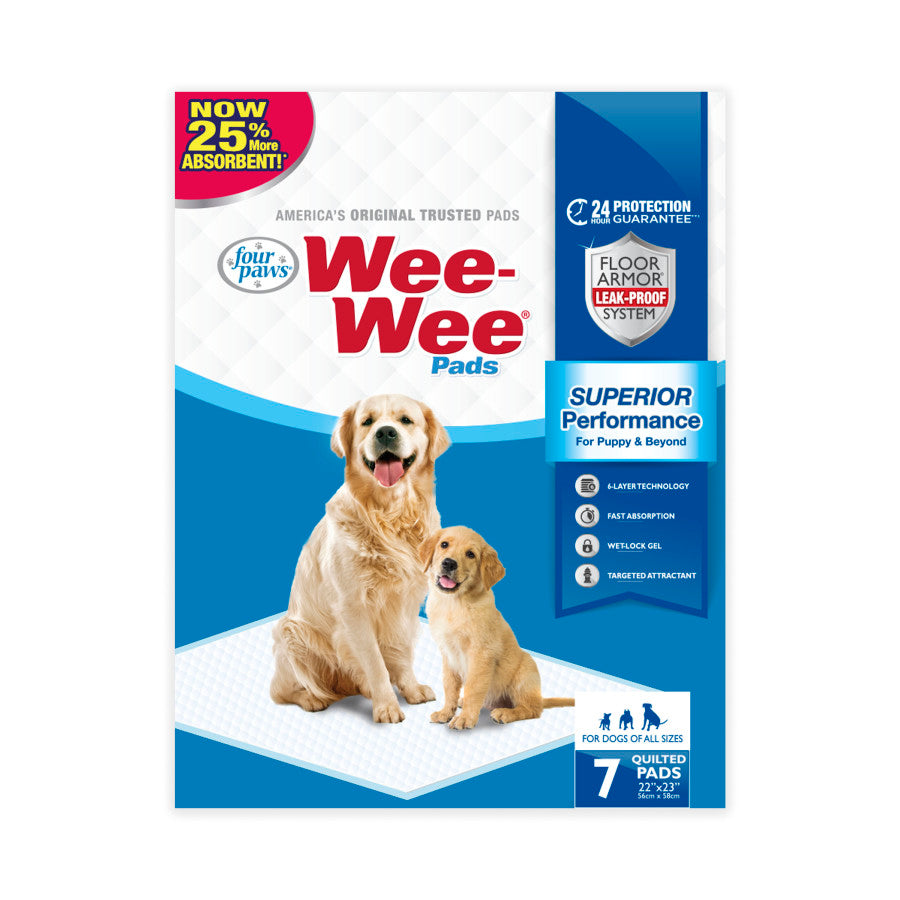Four Paws Four Paws Wee-Wee Superior Performance Dog Pee Pads 1ea/7 ct, 22 in X 23 in