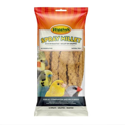Higgins Spray Millet Natural Avian Treat 12count