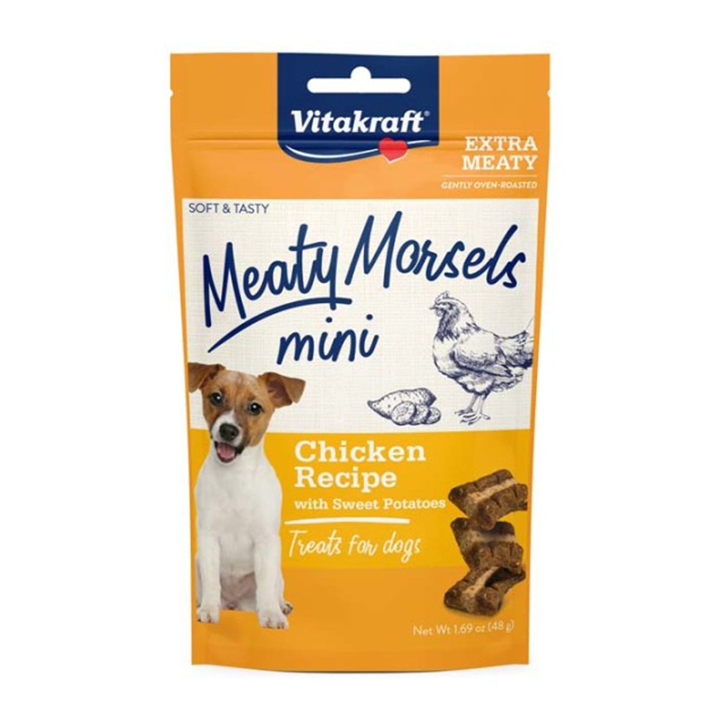 Vitakraft Meaty Morsels Dog Treats Chicken w/Sweet Potato 1ea/1.69 oz