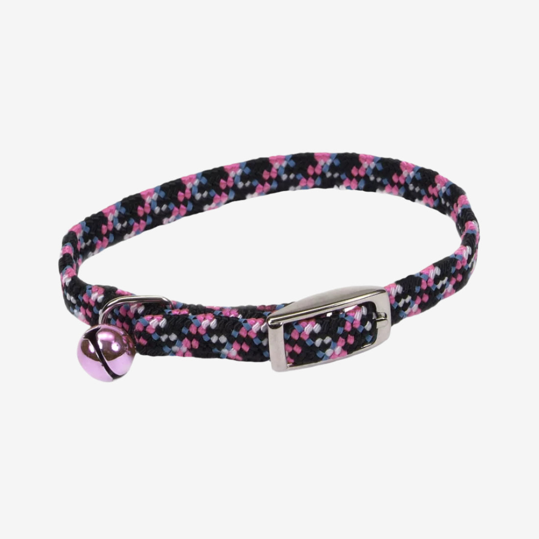 Lil Pals Elasticized Safety Kitten Collar with Reflective Threads Neon Pink 3-8 in x 8 in