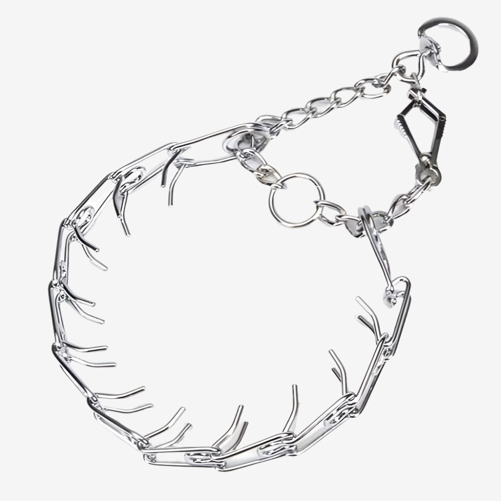 Titan Prong Training w/ 1-Handed Quick Release Snap Dog Collar Nickel, Chrome 1ea/2 Mm X 14 in