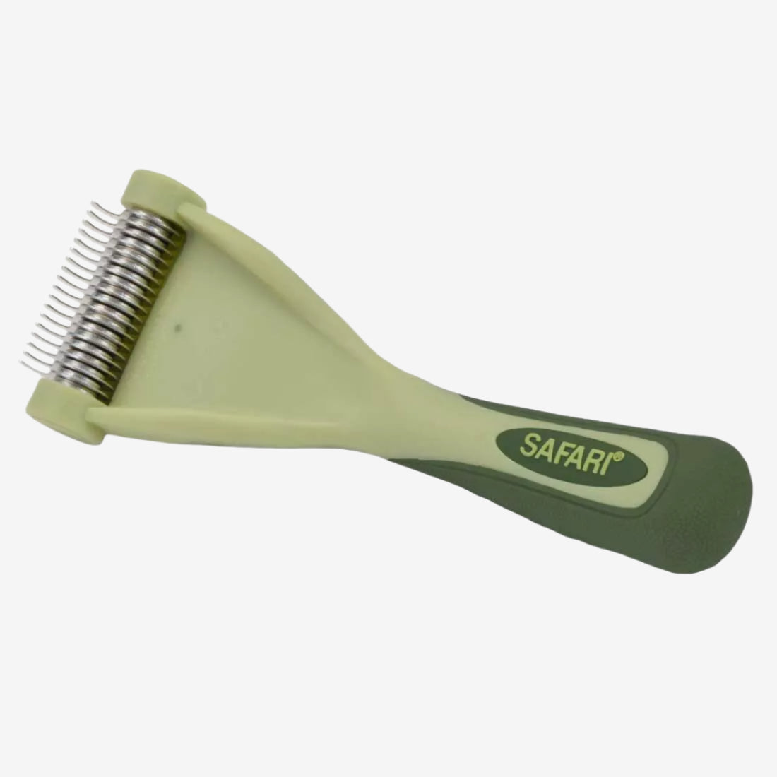 Safari Shed Magic De-Shedding Tool for Cats with Medium/Long Hair Green One Size