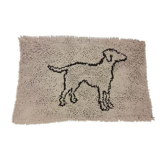 Spot 35” x 24” Tan Clean Paws Micro-fiber Mat
