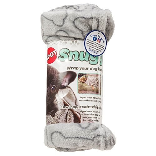 Spot Snuggler Bones Blanket Grey 40" X 60"