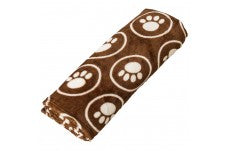 Spot Snuggler Paws/Circle Blanket Chocalate 30" X 40"