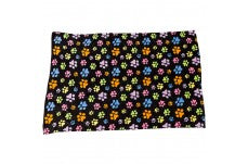 Spot Snuggler Rainbow Pawprint Blanket Black 40" X 60"