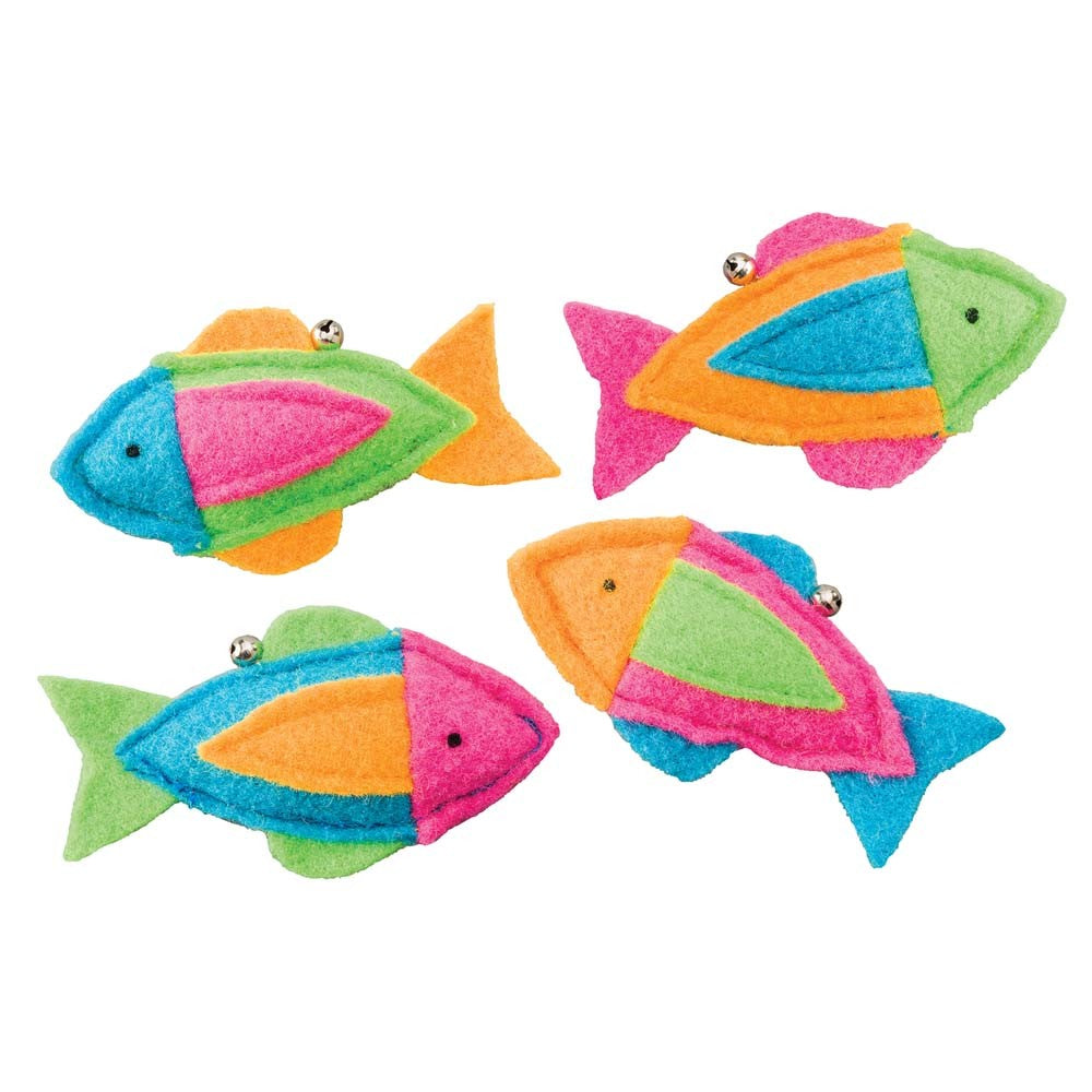 Ethical Whiskins Felt Fish Catnip Assorted