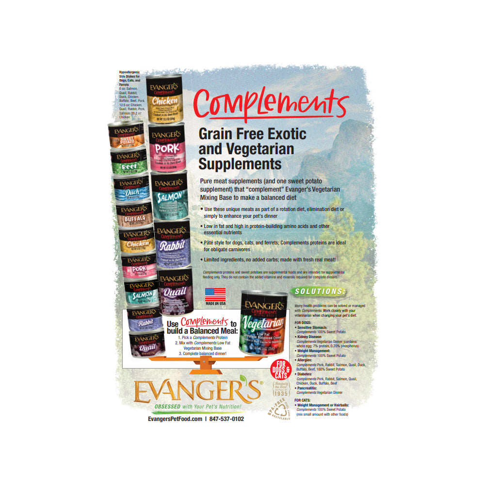 Evanger's Grain-Free Wet Dog & Cat Food Pork 6oz 24pk