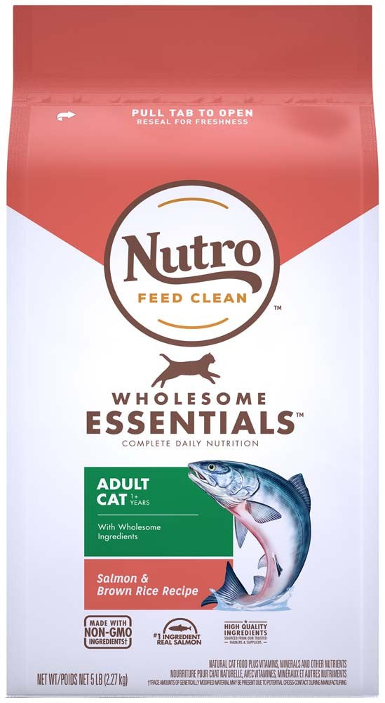 Nutro Products Wholesome Essentials Adult Dry Cat Food Salmon & Brown Rice 5lb