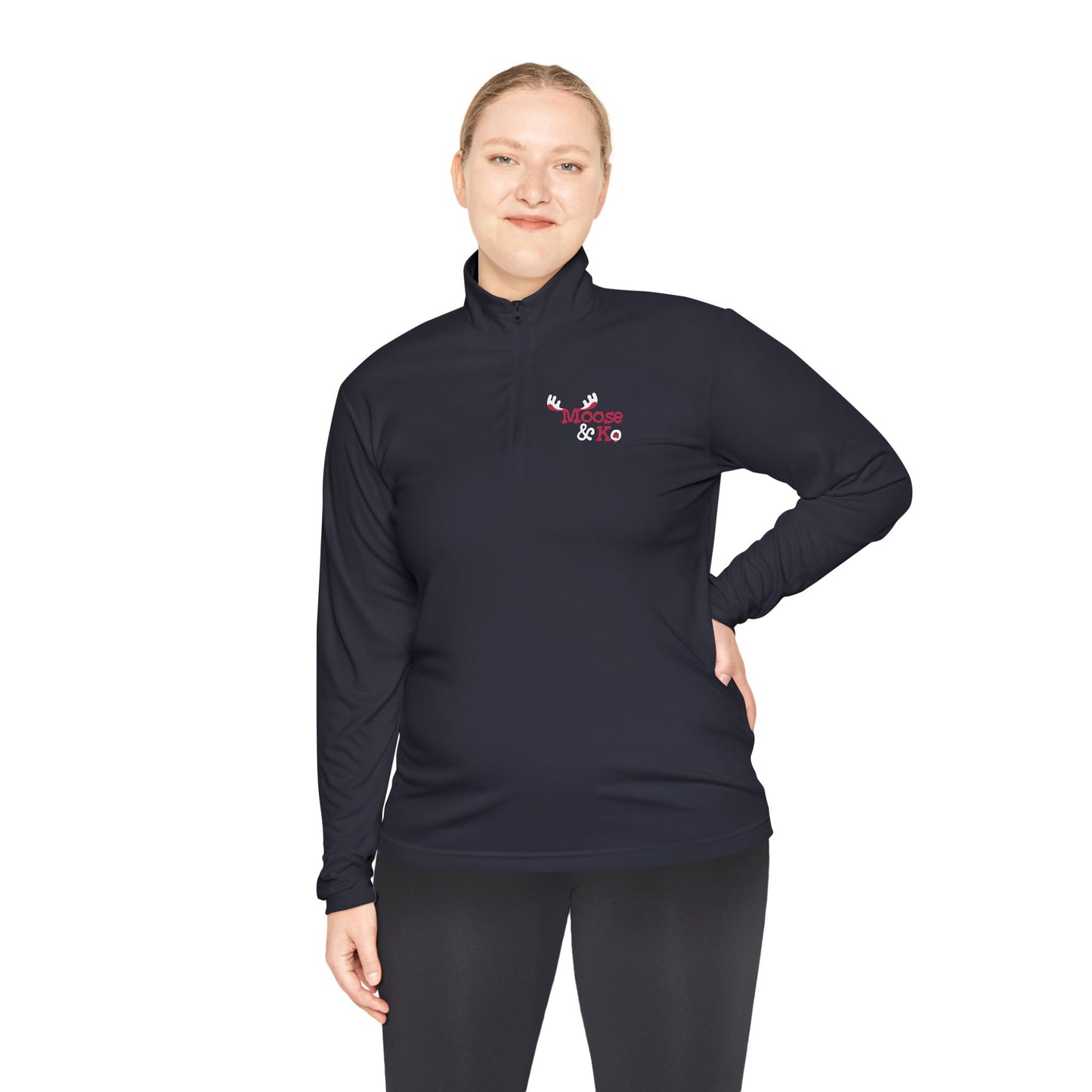 Moose & Ko. Quarter-Zip Unisex Pullover