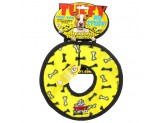 Tuffy NO STUFF Ultimate Ring Dog Toy Yellow Bone, 1ea/9 in