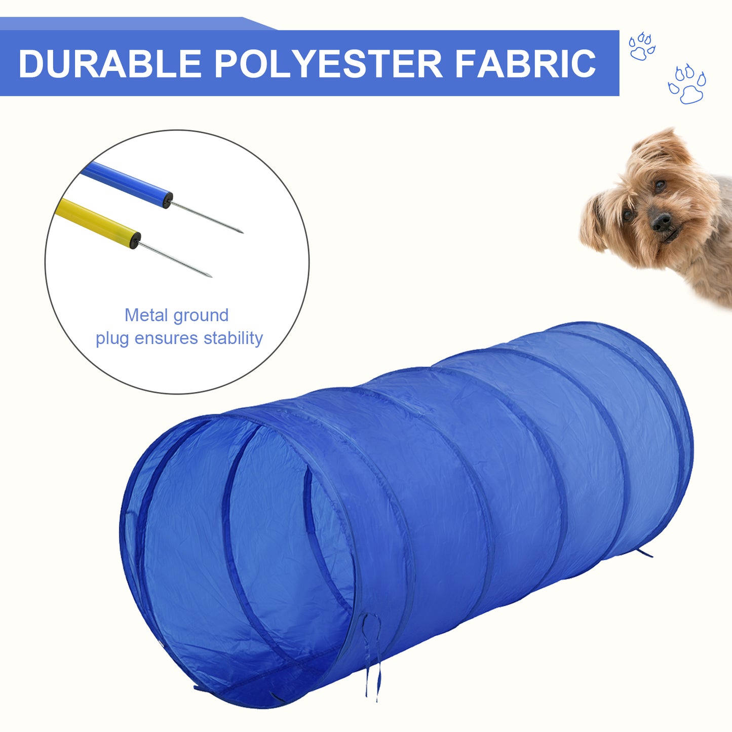 PawHut Backyard Competitive Dog Agility Training Kit Obstacle Course Equipment