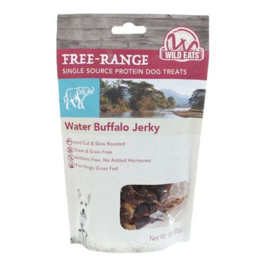 Wild Eats Water Buffalo Jerky Dog Treats Buffalo 3oz.