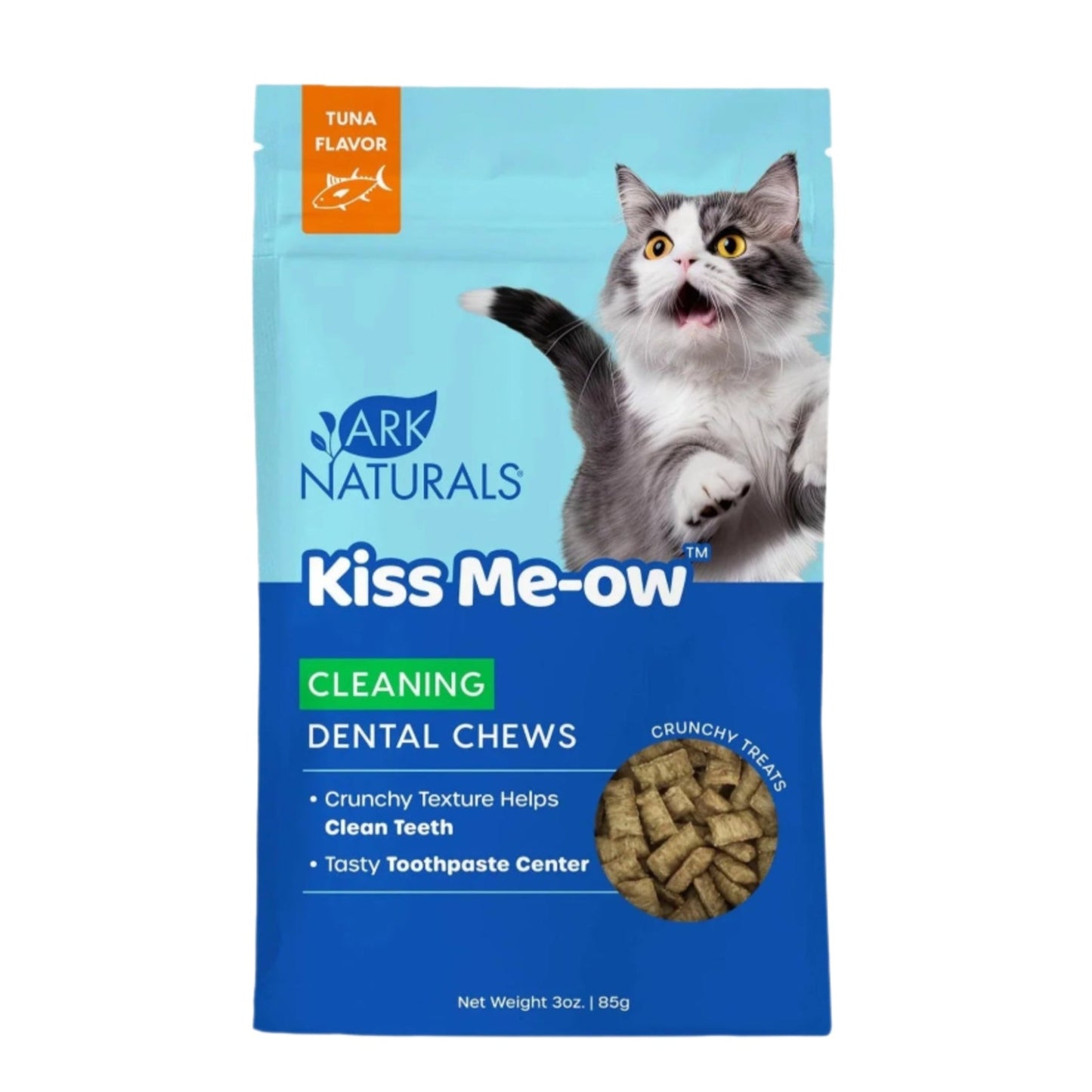 Ark Naturals Cat Dental Chews Kiss Me-Ow Cleaning Tuna 3oz.