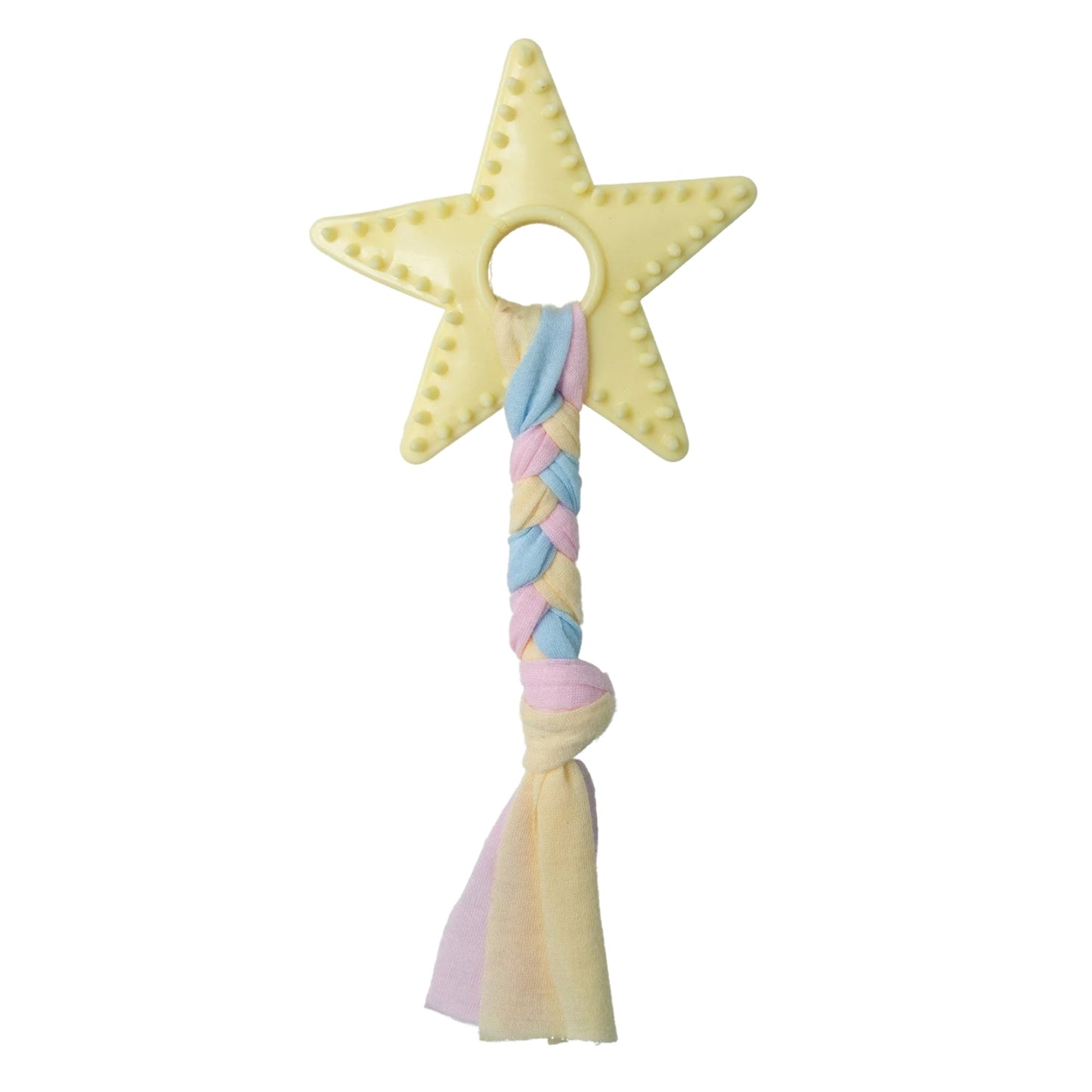 Snugarooz Lil Star Chew Eco TPR Dog Toy Yellow 7in.