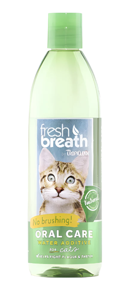 TropiClean Fresh Breath Oral Care Water Additive for Cats 1ea/16 Fl. oz