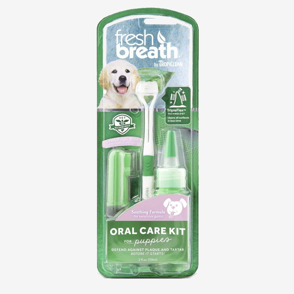 TropiClean Fresh Breath Oral Care Kit for Dogs 1ea/Puppy