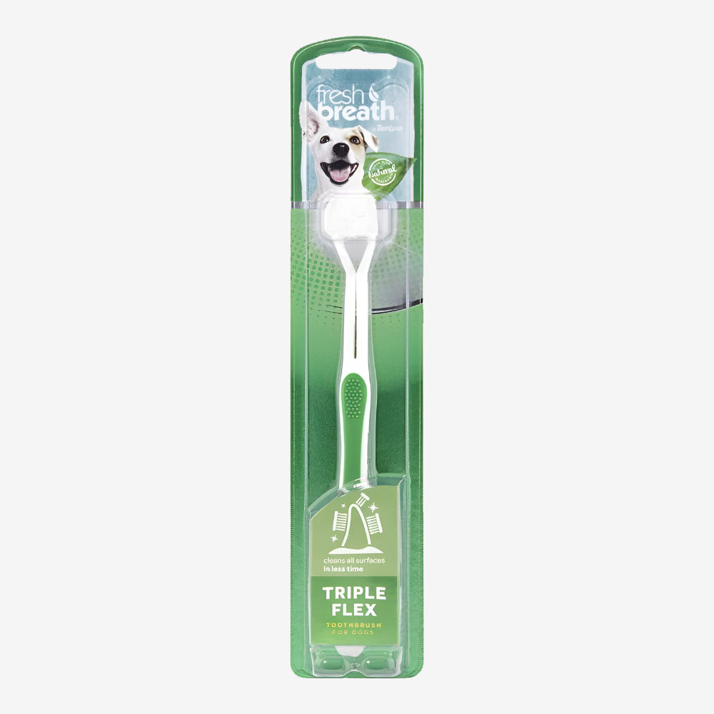 TropiClean Fresh Breath Triple Flex Toothbrush for Dogs 1ea/LG
