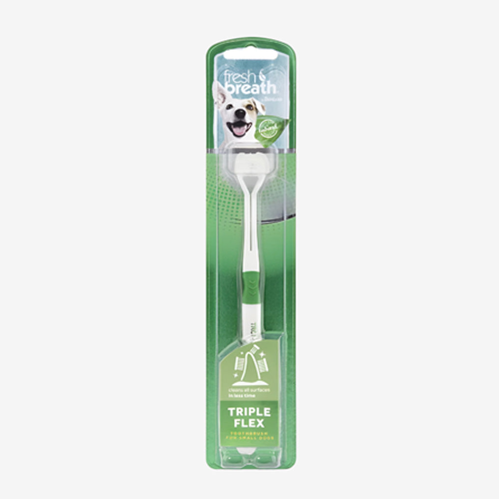 TropiClean Fresh Breath Triple Flex Toothbrush for Dogs 1ea/SM