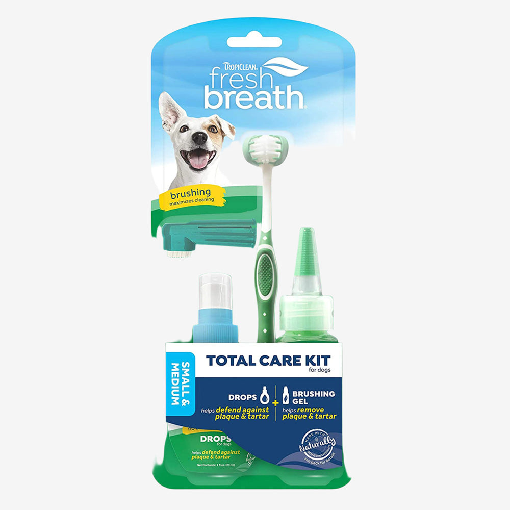 TropiClean Fresh Breath Total Care Kit for Dogs 1ea/SM