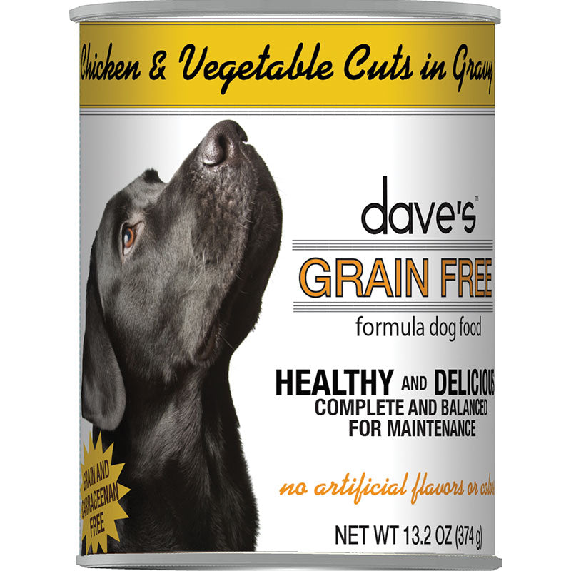 Dave's Dog Grain Free Chicken & Vegetable Cuts In Gravy - 13.2 oz (Case of 12)
