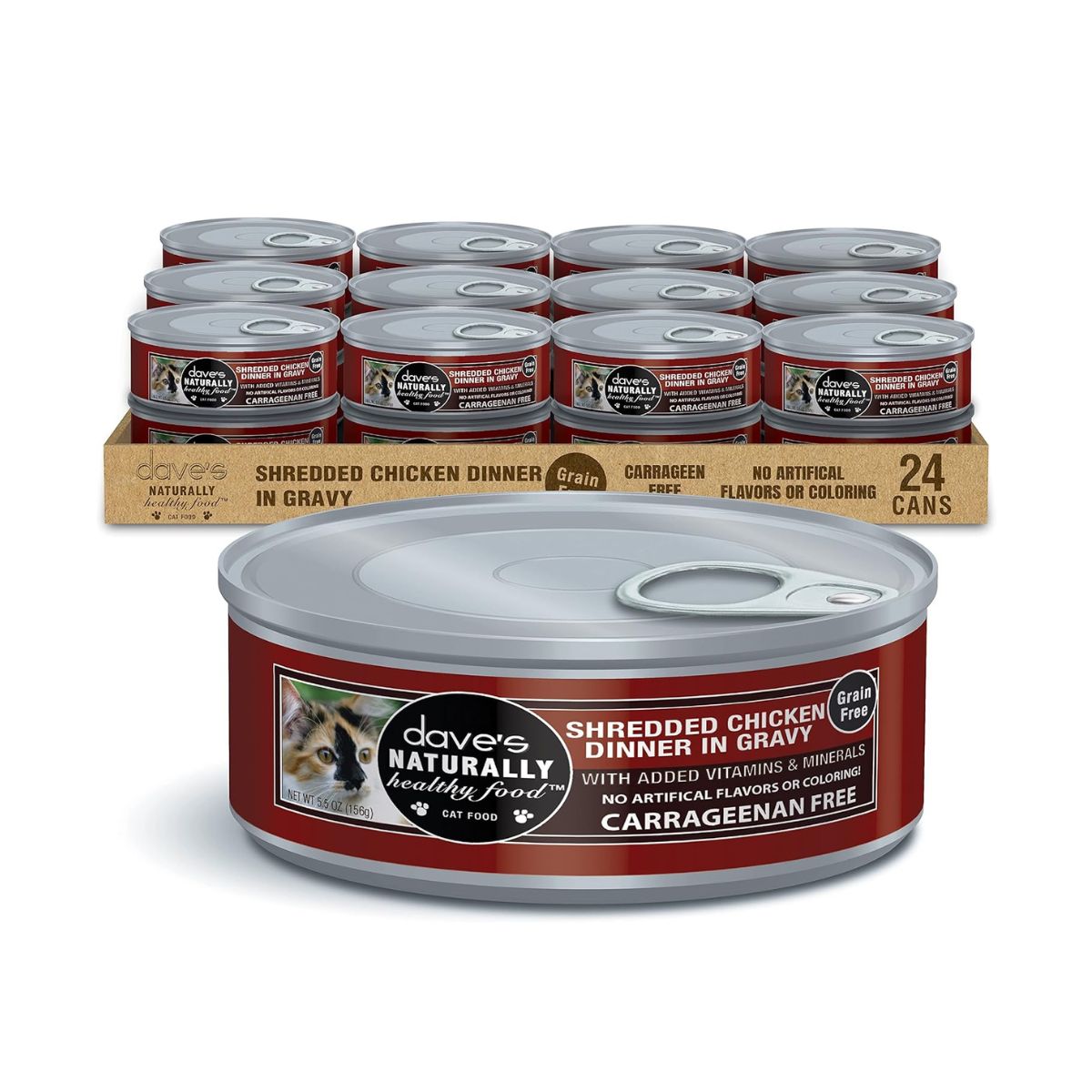 Daves Naturally Healthy Shredded Chicken In Gravy 5.5oz. (Case of 24)