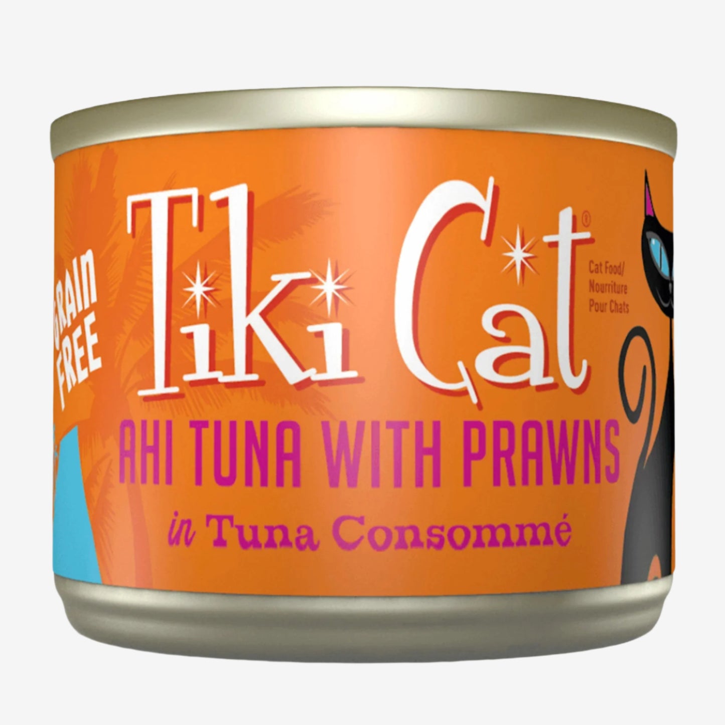 Tiki Pets Cat Manana Grill Ahi Tuna & Prawns in Broth 6oz. (Case of 8)
