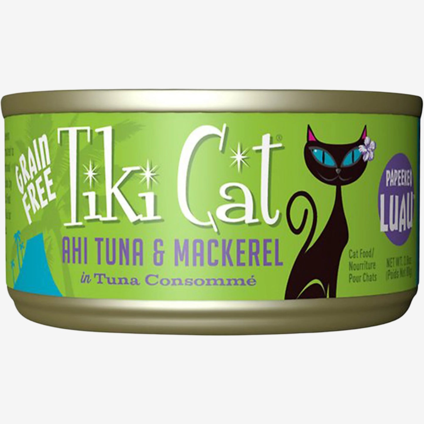 Tiki Pets Cat Papeeko Luau Ahi Tuna and Mackerel 2.8oz. (Case of 12)