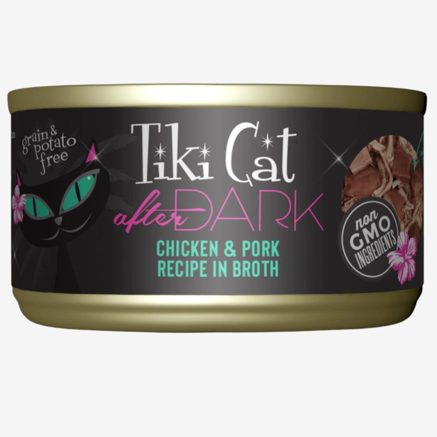 Tiki Pets Cat After Dark Chicken and Pork 2.8oz. (Case of 12)
