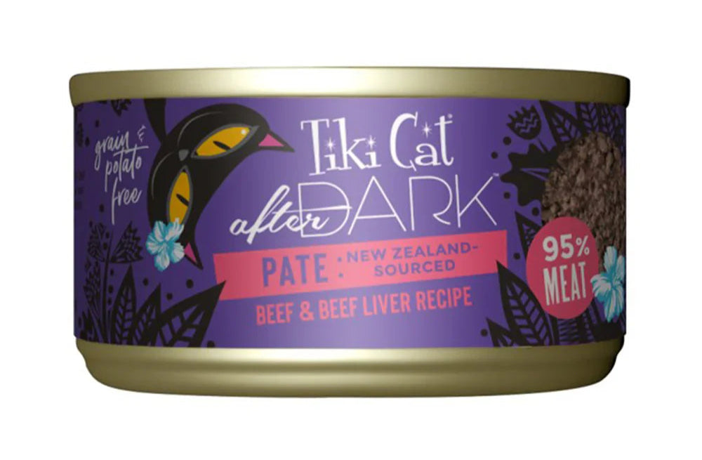 Tiki Pets Cat After Dark Beef Liver Pate 3oz. (Case of 12)