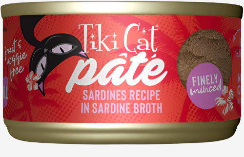 Tiki Pets Cat Grill Sardines Pate 2.8oz. (Case of 12)