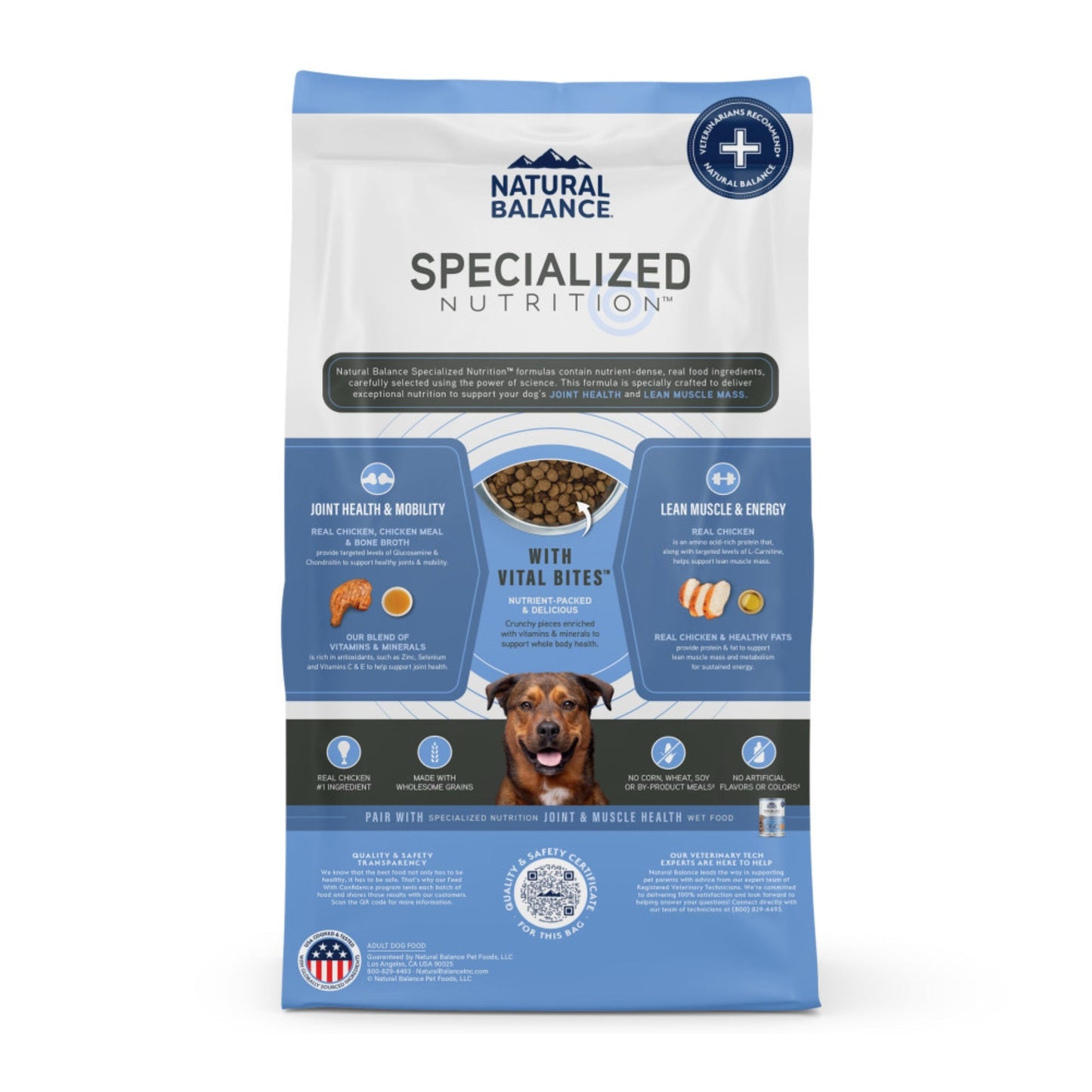 Natural Balance Pet Foods Specialized Joint Muscle Dry Dog Food Chicken Oatmeal, 1ea/22 lb