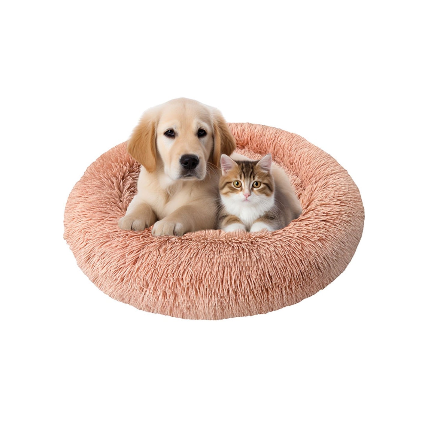 Ethical Pet Sleep Zone Luxe Round Faux Fur 22" Dusty Rose