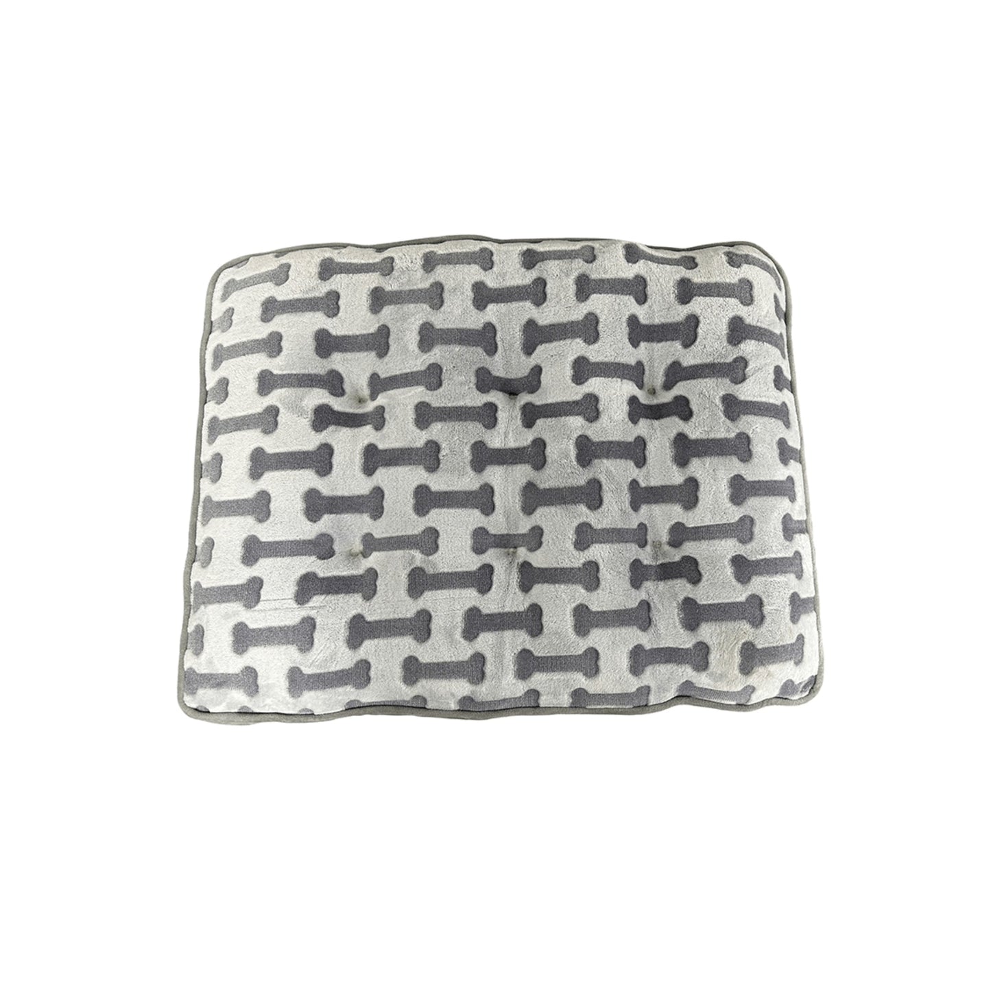 Ethical Pet Sleep Zone Luxe Bone Print Pillow 32? Lt Gray