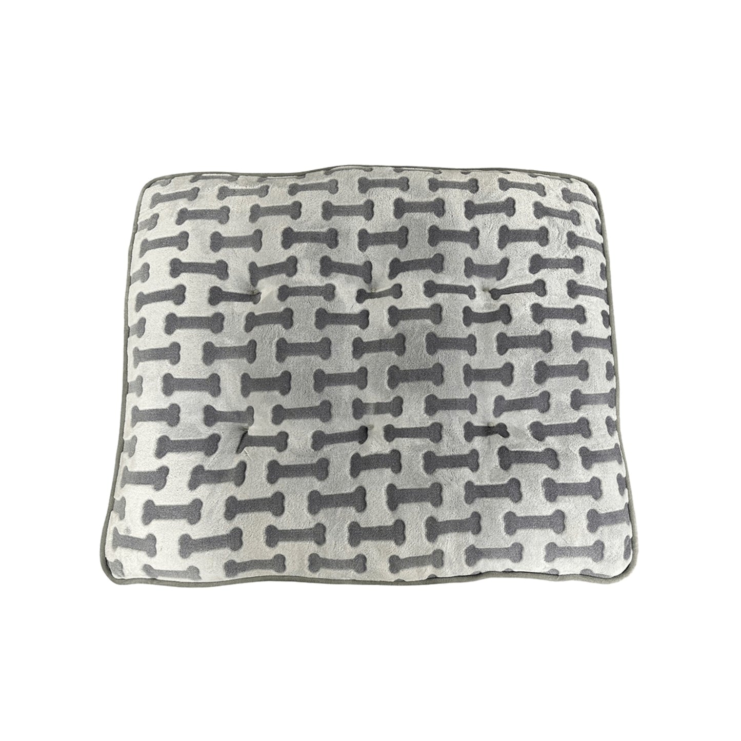 Ethical Pet Sleep Zone Luxe Bone Print Pillow 38" Lt Gray