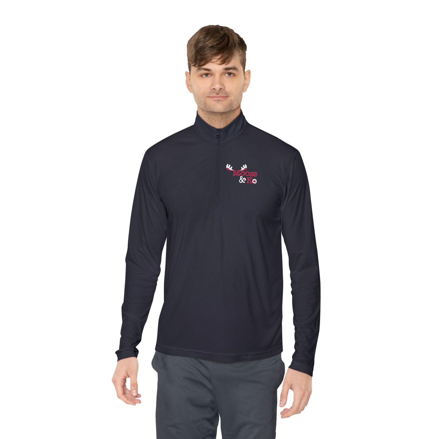Moose & Ko. Quarter-Zip Unisex Pullover
