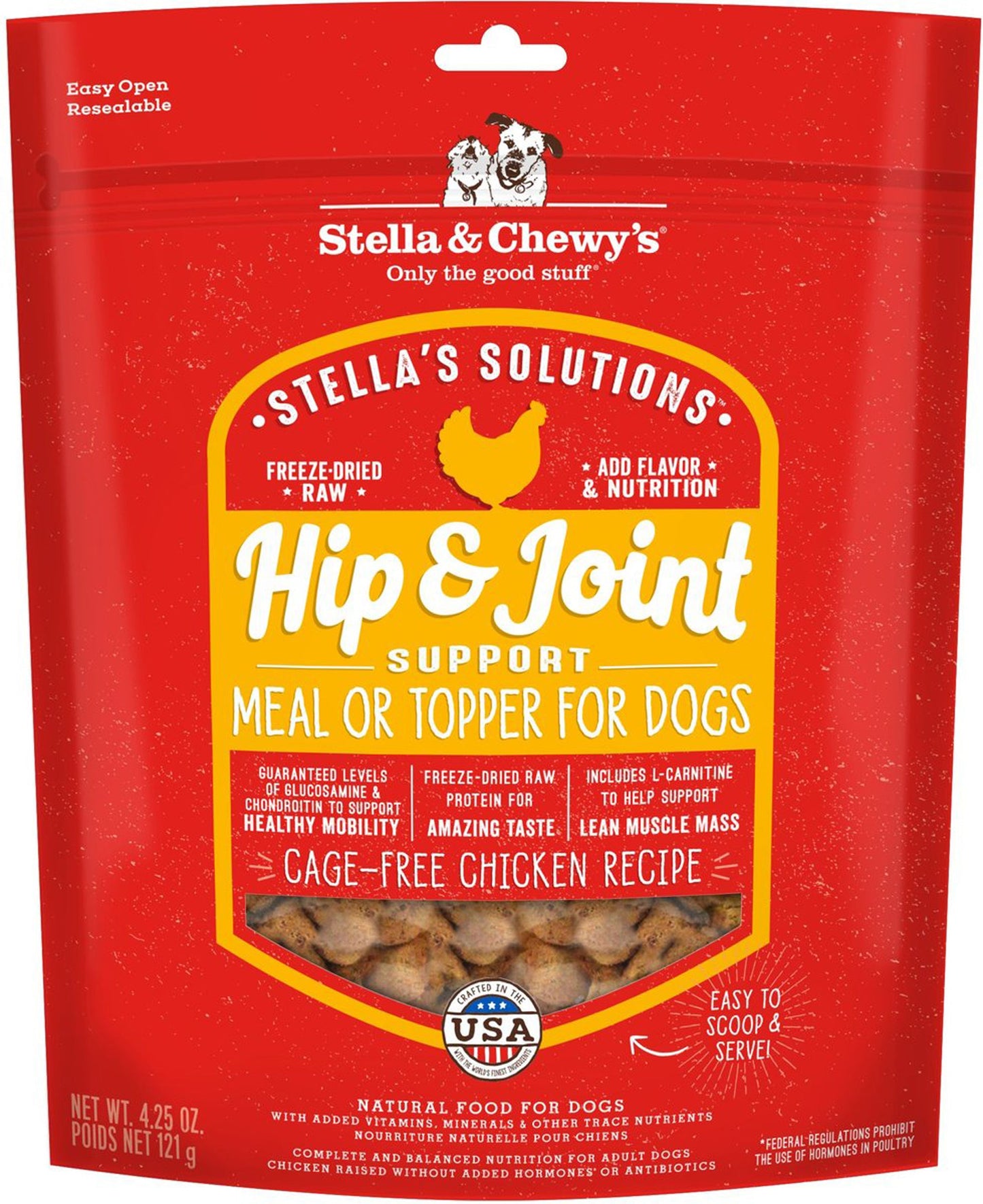 Stella and Chewys Dog Solutions Hip and Joint Support Chicken 4.25oz.