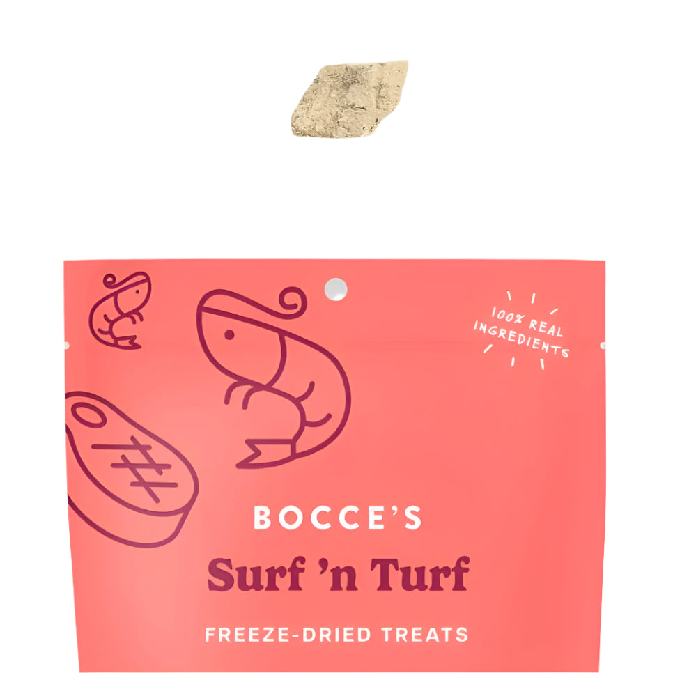 Bocce'S Bakery Dog Freeze Dried Surf'N Turf Treat 3Oz